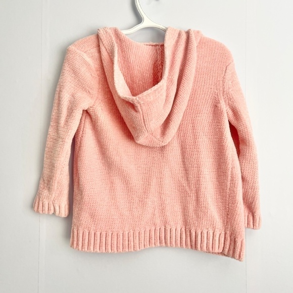 3/$20 ❤️ 𝅺OLD Navy Toddler Girl Pink Hooded Cardigan US 2T - Picture 2 of 6